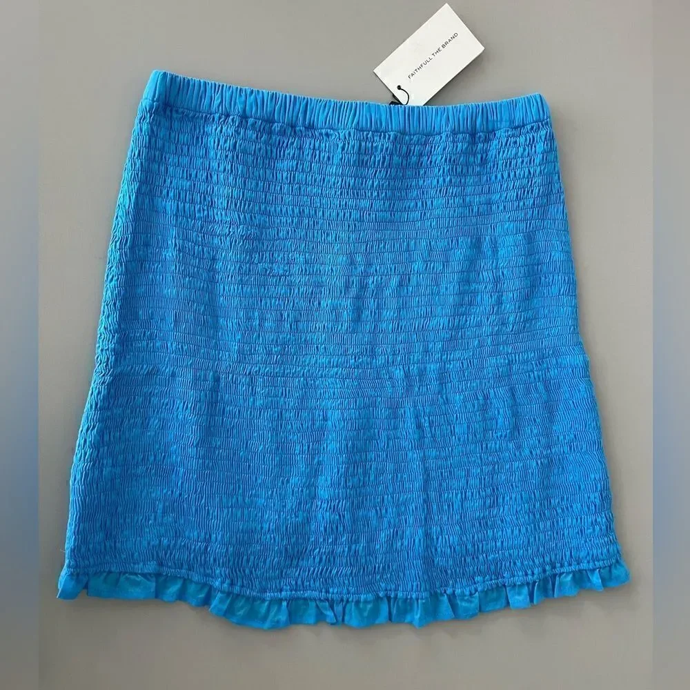 NWT Faithful the Brand Esti Skirt in Turquoise Size M